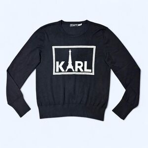 Karl Lagerfeld Black Eiffel Tower Sweater!